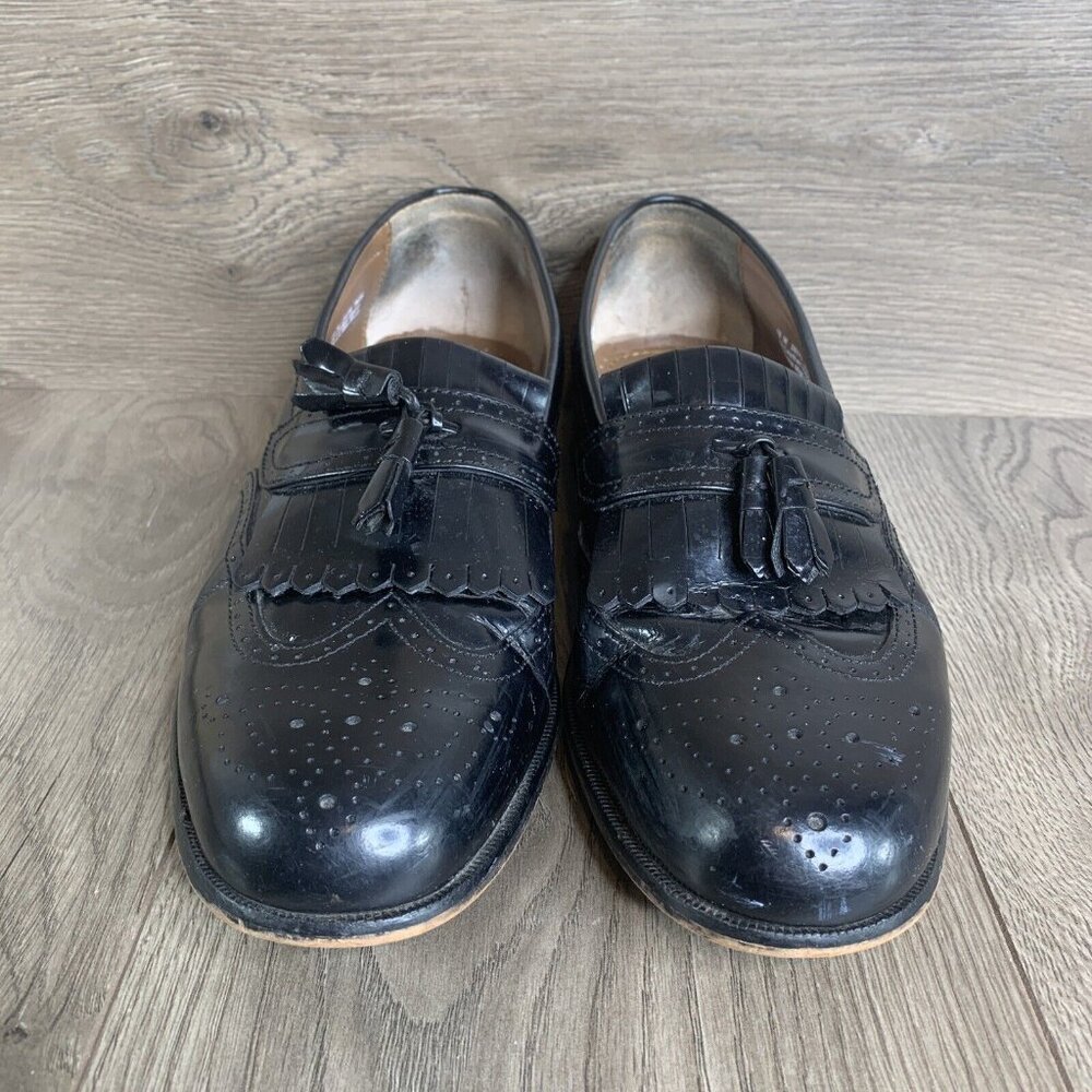 Bostonian Mens First Flex Black Leather Tassel Loafer Shoes Size 10M Style 20370 - Picture 2 of 13